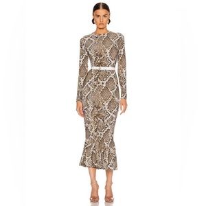 Norma Kamali Python Fishtail Dress